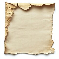 Aged, scorched, parchment-like paper