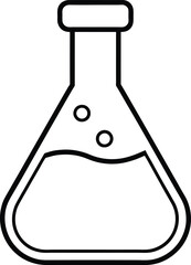 Science Lab Flask Experiment Bubbles Icon