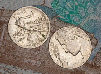 20 centesimi Kingdom of Italy coin macro