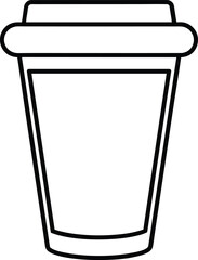 Coffee Cup Icon Line Art Graphic Design