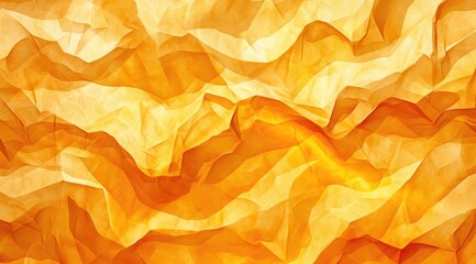 Crinkled, Golden Paper Mountains
