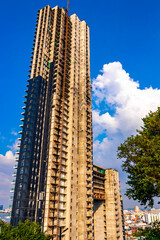 Huge Construction Building Skyscraper City Ruin Behind Tropical Jungle Pattaya Thailand.