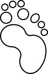 Abstract Footprint Icon Design Graphic