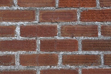 Mur en briques rouges textures avec des vagues