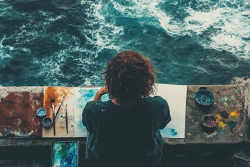 Coastal  paints a serene seascape.