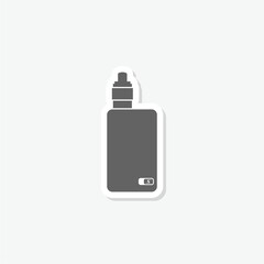 Electric vaper icon sticker isolated on gray background