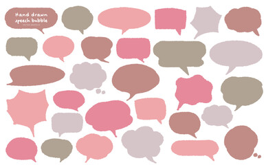 フリーハンドで描いた吹き出し素材