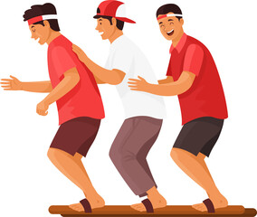 man and woman jogging