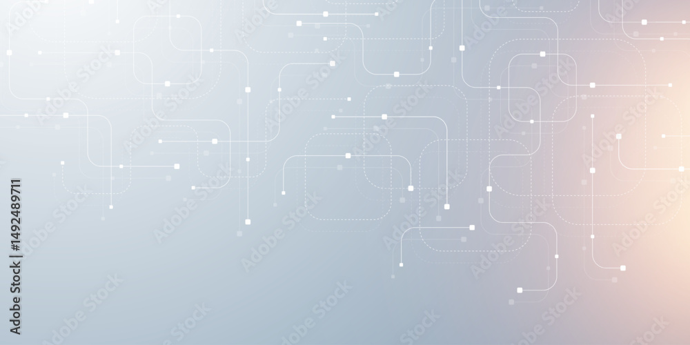 Leinwandbilder creative idea ai banner concept for internet technology. motherboard technology abstract texture des
