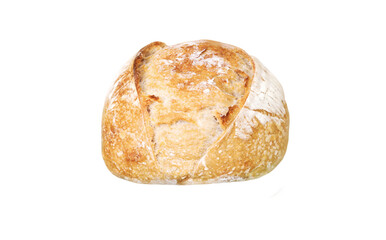 Whole homemade wheat bread isolated