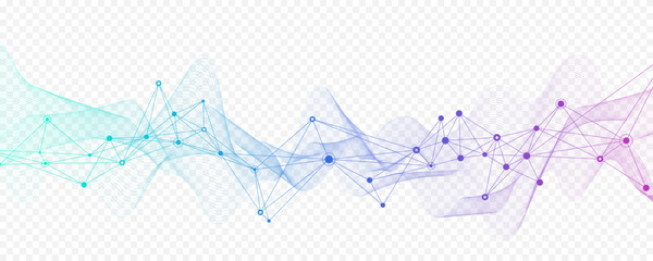 Fototapeta na wymiar Abstract tech network connection dots. Digital technology and big data analysis background. White background with plexus lines. Geometric background with abstract mesh