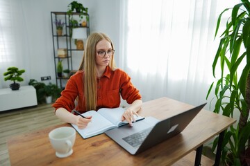 Focused study session in a cozy home workspace during daylight