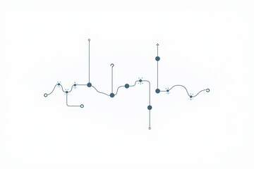 Naklejka premium Abstract Connection Diagram with Circles and Lines on White