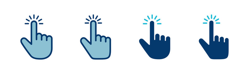 Obraz premium Hand click icon vector isolated on white background. pointer icon vector. hand cursor icon vector