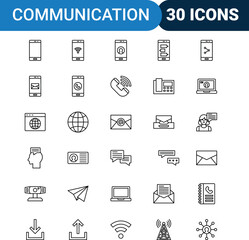 Communication Outline Icons