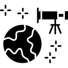 Telescope Icon Vector Element