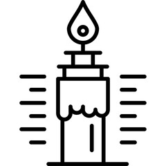 Candle Icon Vector Element