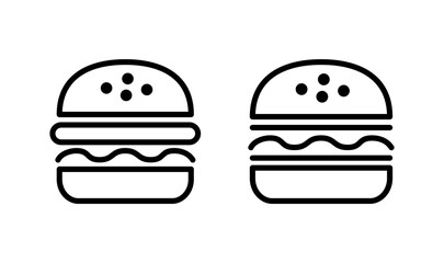 Burger icon logo design. burger sign and symbol. hamburger