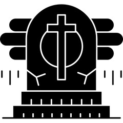 Tombstone Icon Vector Element