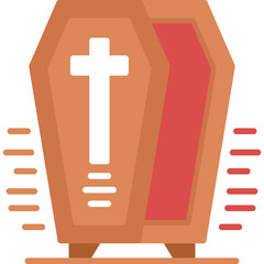 Obraz premium Coffin Icon Vector Element