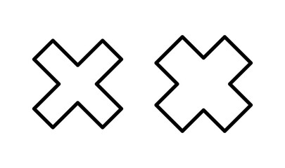 Close icon logo design. Delete sign and symbol. cross sign