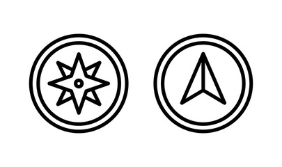 Compass icon logo design. arrow compass icon sign and symbol