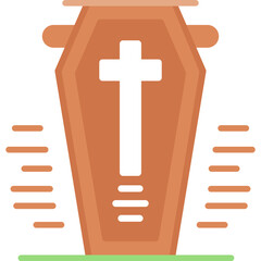 Obraz premium Coffin Icon Vector Element