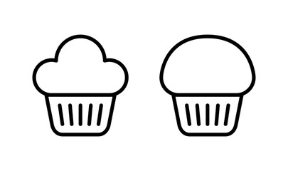 Cup cake icon logo design. Cup cake sign and symbol