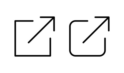 Fototapeta premium External link icon logo design. link sign and symbol. hyperlink symbol