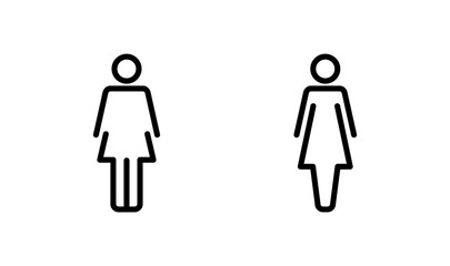 Female icon logo design. woman sign and symbol