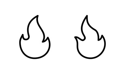 Fire icon logo design. fire sign and symbol