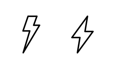 Lightning icon logo design. electric sign and symbol. power icon. energy sign
