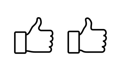 Like icon logo design. Thumbs up sign and symbol. Hand like