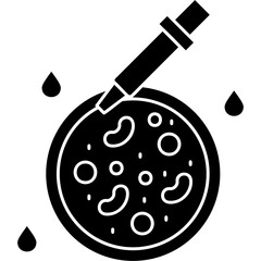 Petri Dish Icon Vector Element