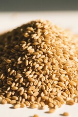 Obraz premium a close up of a pile of sesame seeds on a table