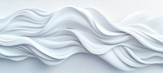 Fototapeta premium Abstract Background Of Smooth, Elegant, Flowing White Waves, Dynamic Fluid Shape With Swirling Lines