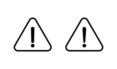 Exclamation danger icon logo design. attention sign and symbol. attention sign