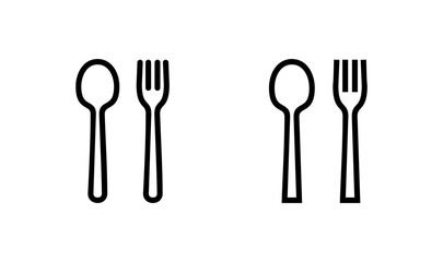 spoon and fork icon logo design. spoon, fork and knife icon vector. restaurant sign and symbol