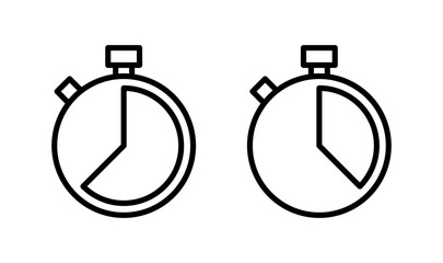 Stopwatch icon logo design. Timer sign and symbol. Countdown icon. Period of time