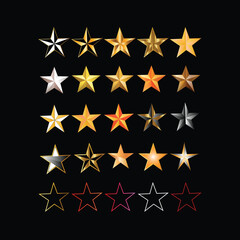 Premium Star vector icon collection