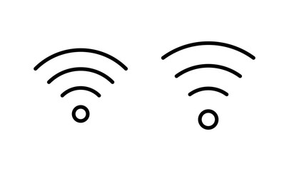 Wifi icon logo design. signal sign and symbol. Wireless  icon