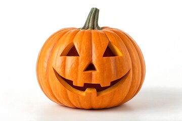 Fototapeta premium Spooky Jack-o'-Lantern Isolated