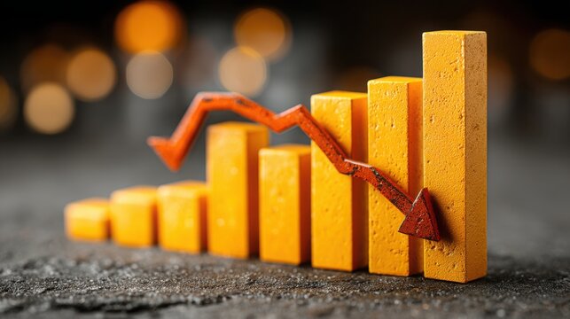 Digital recession predictor icon concept signifying early detection of economic downturns and financial market trends