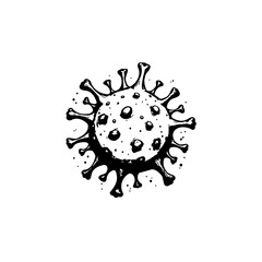 Monochromatic representation of a virus structure with complex surface features