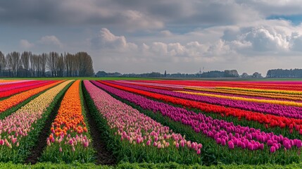 Colorful Tulip Fields
