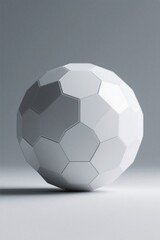 Obraz premium a close up of a white soccer ball on a gray surface