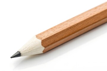 Obraz premium Wooden Pencil with Eraser Close-up