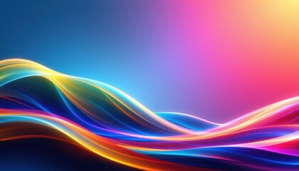 create an abstract background design featuring a gradient that resembles a visual wave with pinch and lighting effects, the subject should be placed on the left side of the image