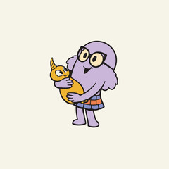 mascot of cute character 