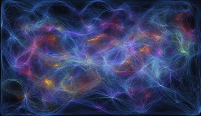 Fototapeta premium Abstract swirling nebulae of vibrant hues